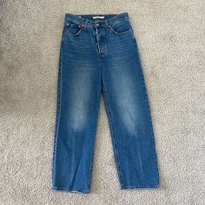 Levis Ribcage high rise Straight Ankle Jeans 27
